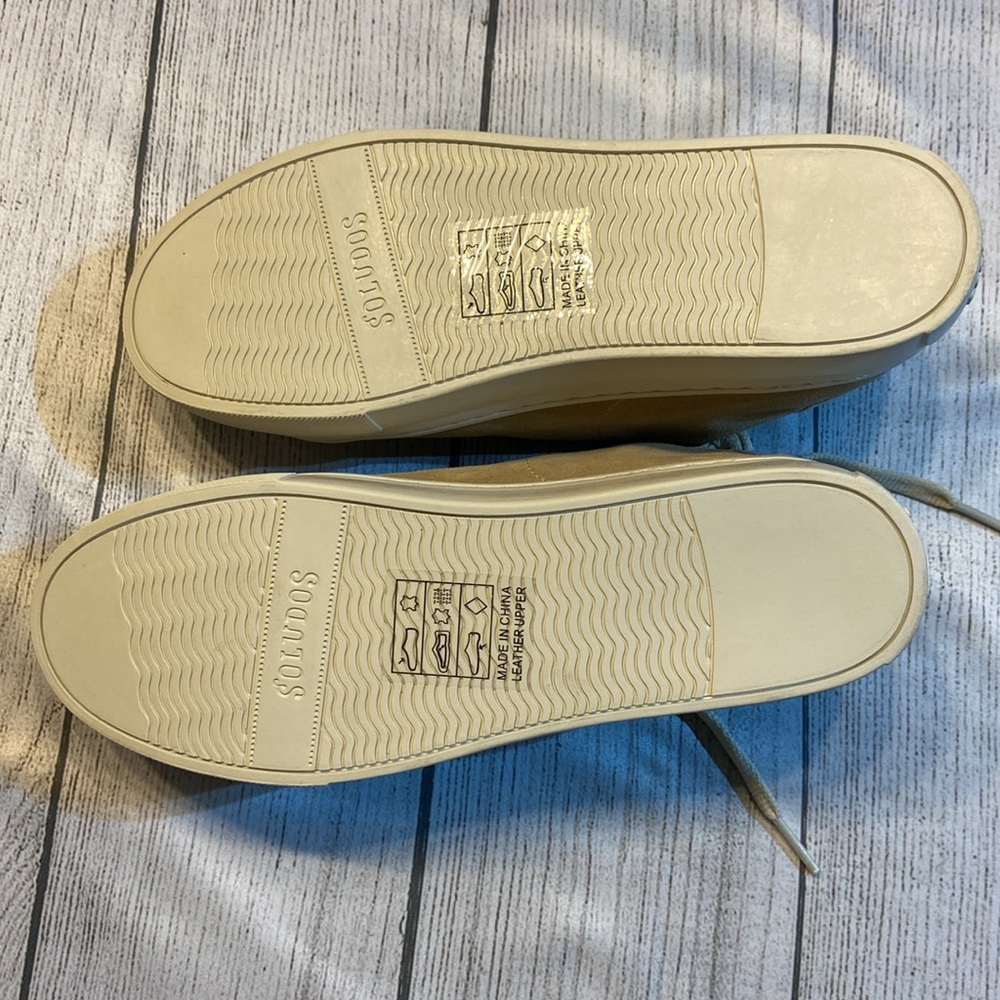 Soludos Women's The Ibiza Platform Sneaker 6 Sand Suede Casual Travel Neutral - Picture 12 of 12